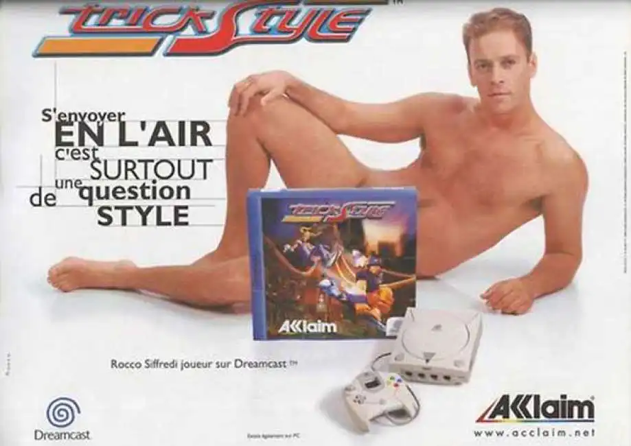 rocco siffredi nella pubblicita di un videogioco