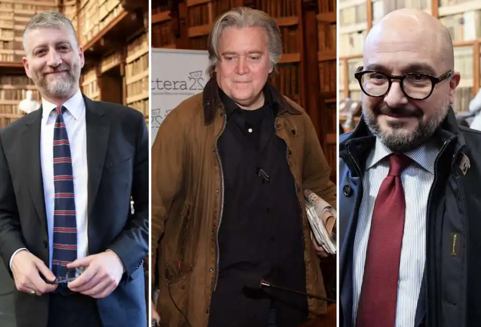 alessandro giuli steve bannon gennaro sangiuliano