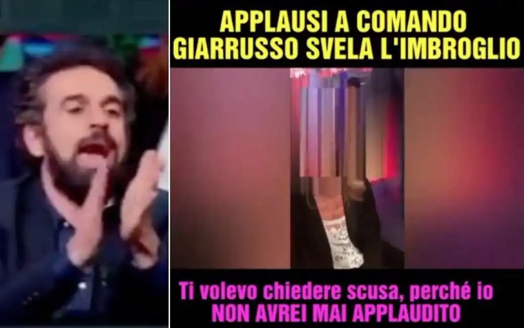 dino giarrusso applausi a comando nei talk show