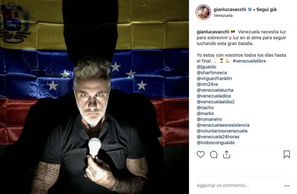 gianluca vacchi venezuela