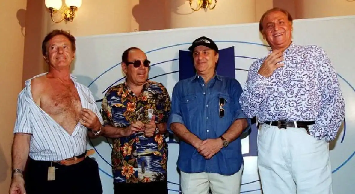 gianni boncompagni, mario marenco, giorgio bracardi e renzo arbore