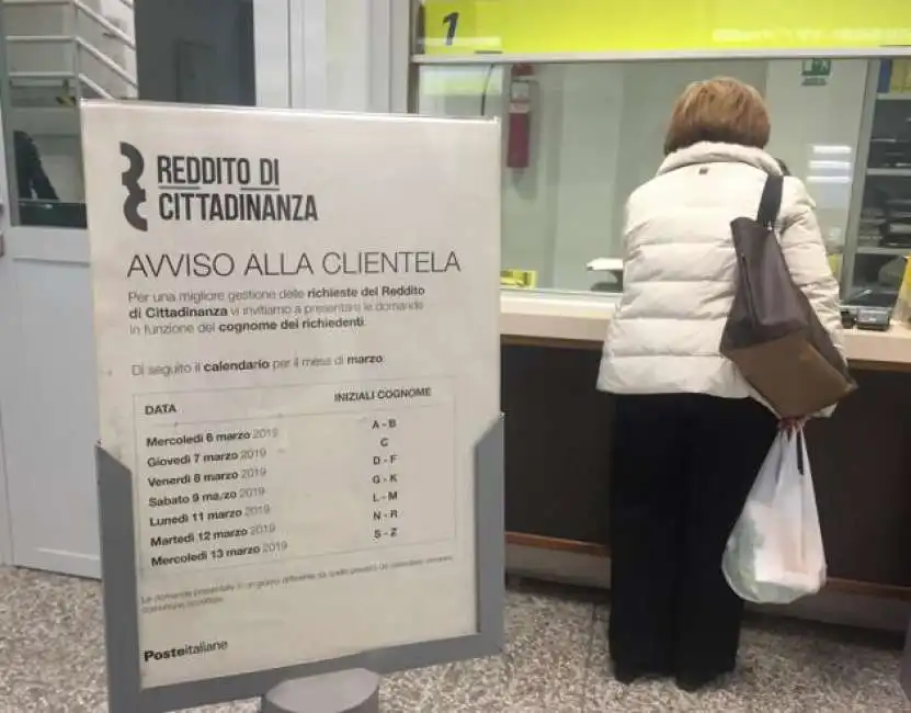 reddito di cittadinanza ufficio postale poste