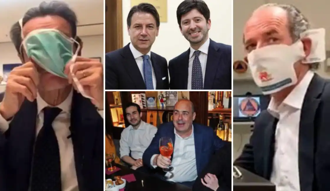 attilio fontana luca zaia giuseppe conte roberto speranza nicola zingaretti milanononsiferma coronavirus