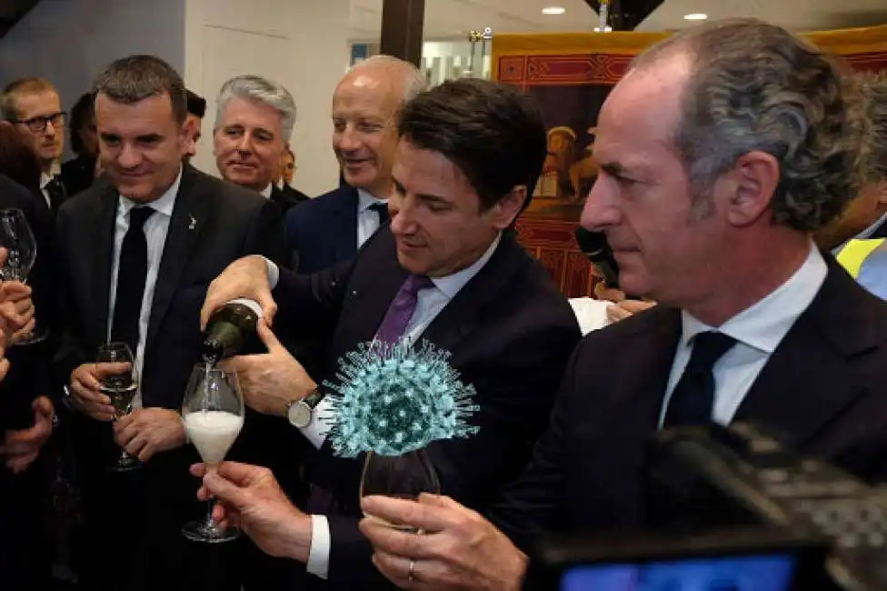 giuseppe conte luca zaia vinitaly