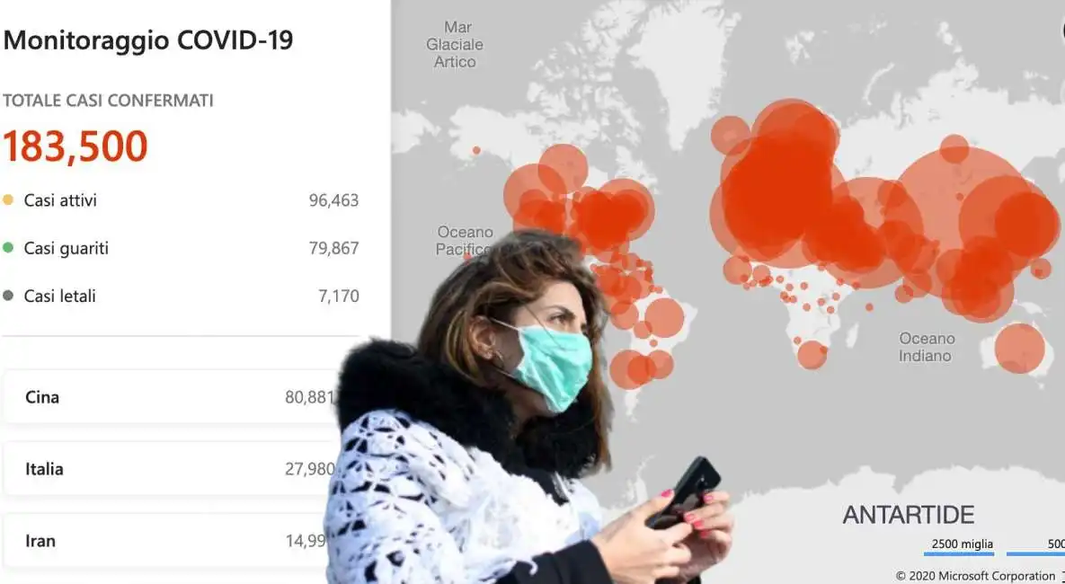 mappa coronavirus microsoft