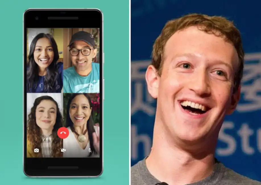 mark zuckerberg videochiamata whatsapp