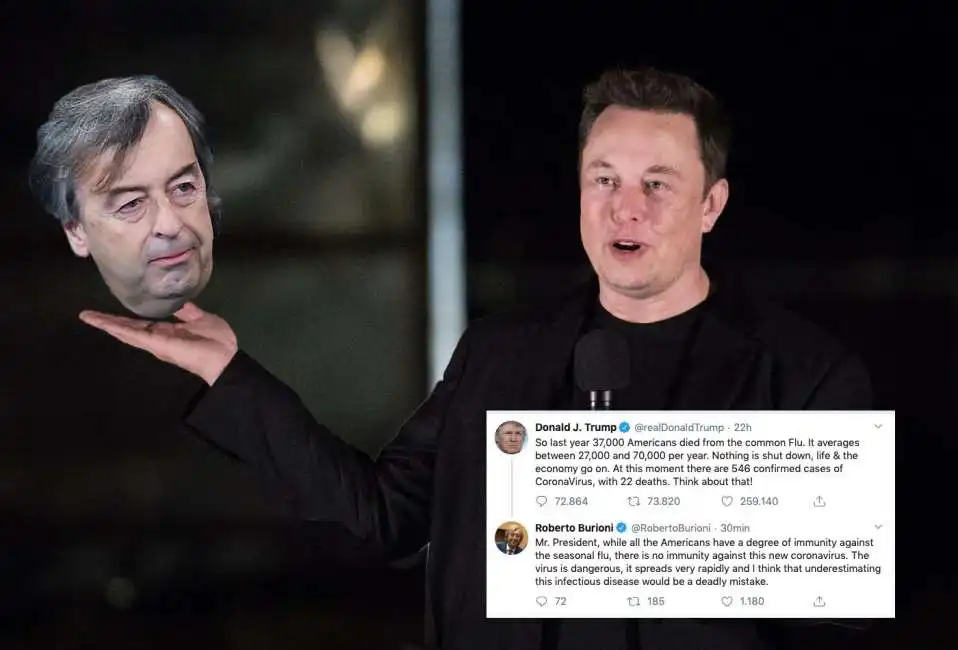 roberto burioni elon musk donald trump