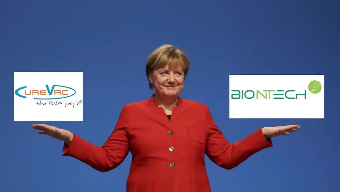 angela merkel biontech curevac