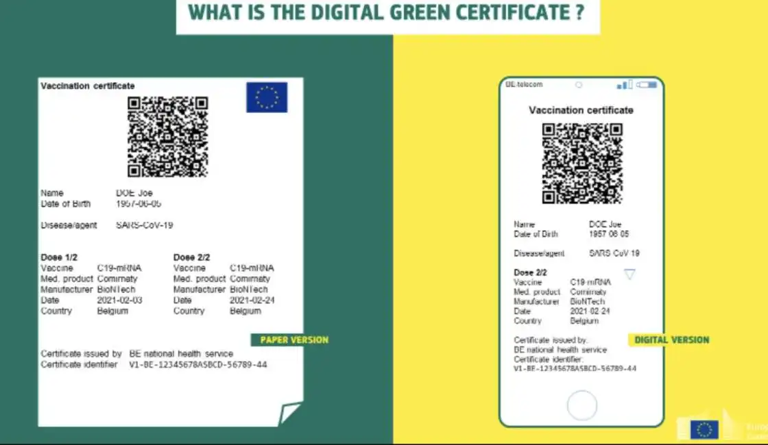 green digital pass europeo 3 passaporto vaccinale