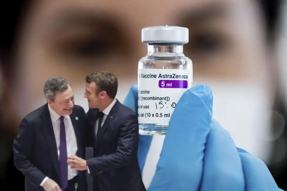 mario draghi emmanuel macron astrazeneca