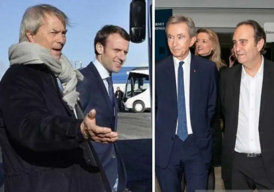 vincent bollore emmanuel macron bernard arnault xavier niel