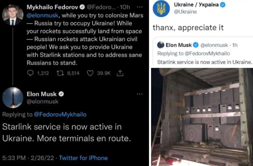 elon musk starlink ucraina 