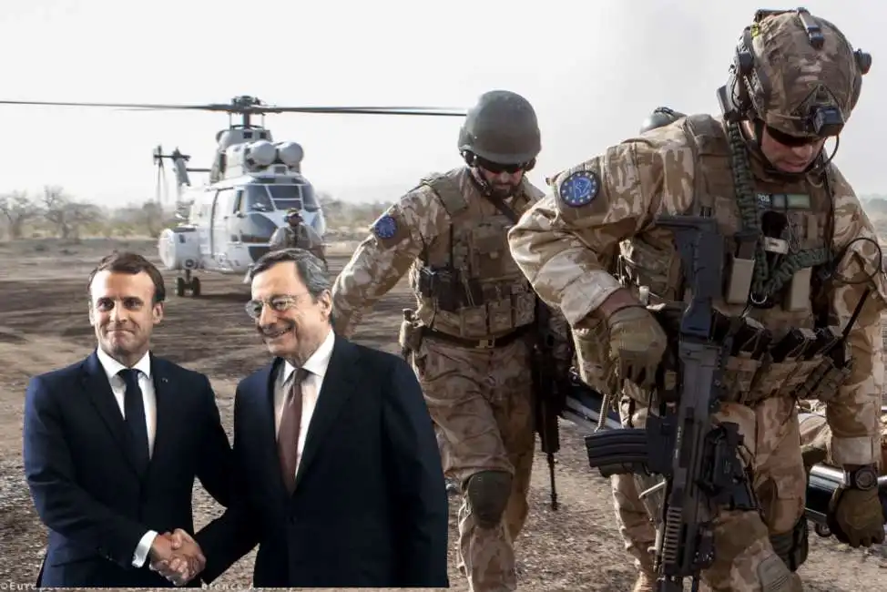 emmanuel macron mario draghi soldati europei esercito ue europa