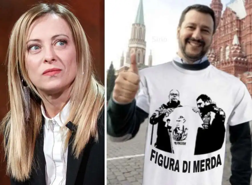 giorgia meloni matteo salvini vladimir putin 