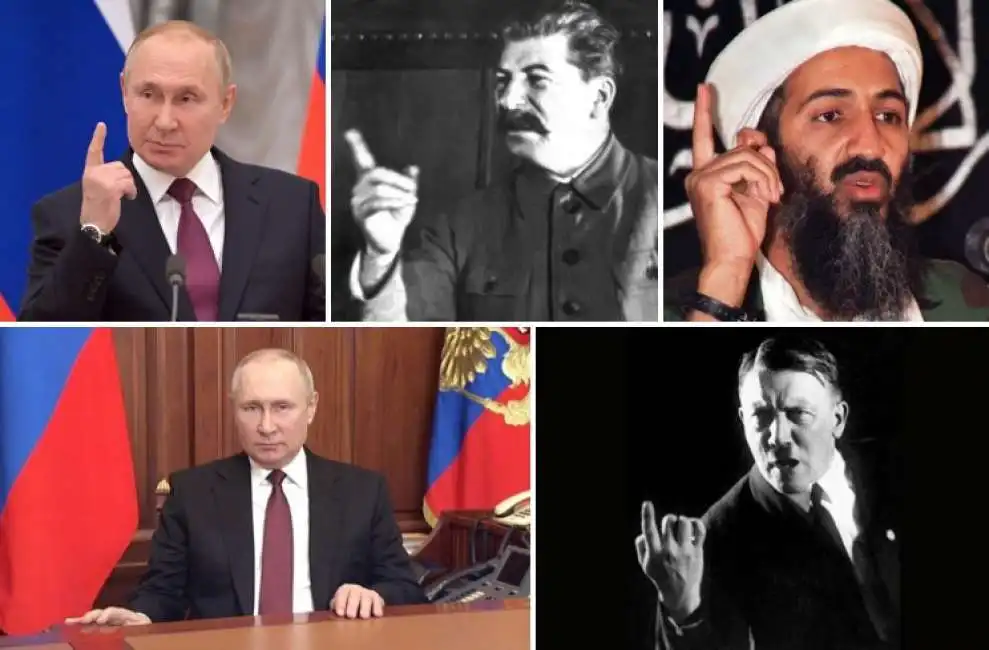 linguaggio del corpo dittatori putin hitler stalin bin laden