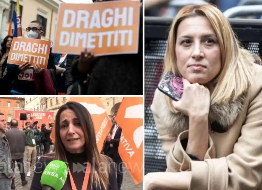 manifestazione di alternativa contro draghi virginia saba emanuela corda 