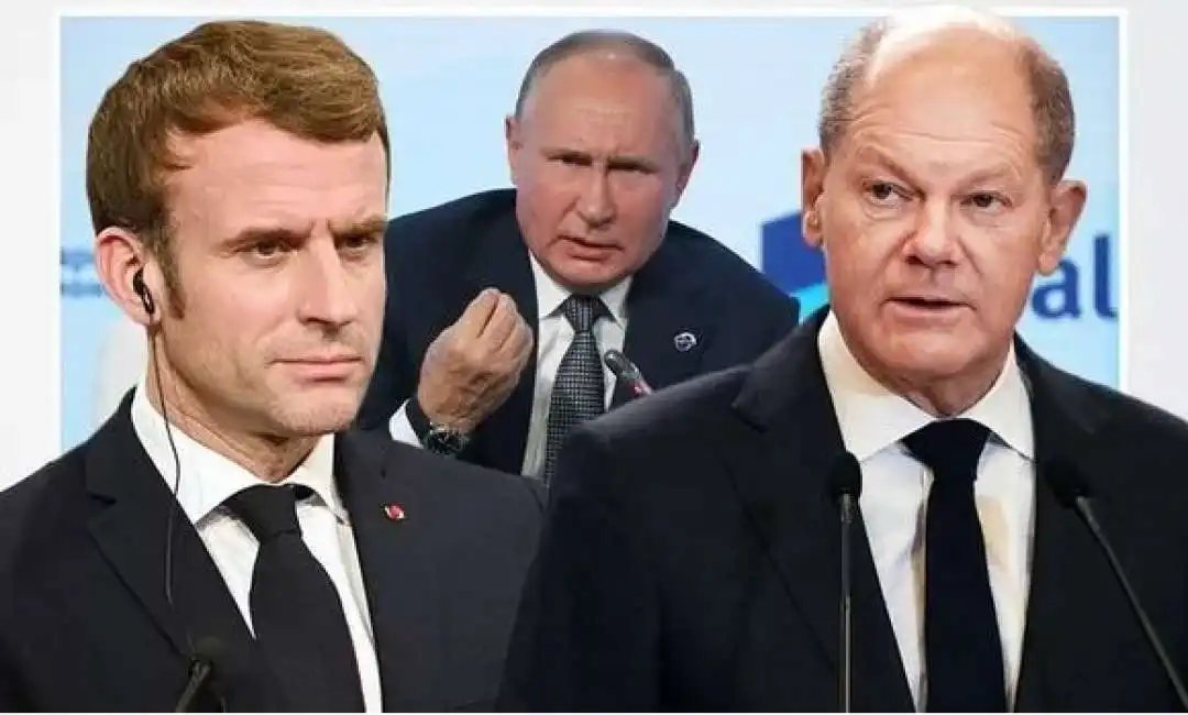 putin scholz macron 