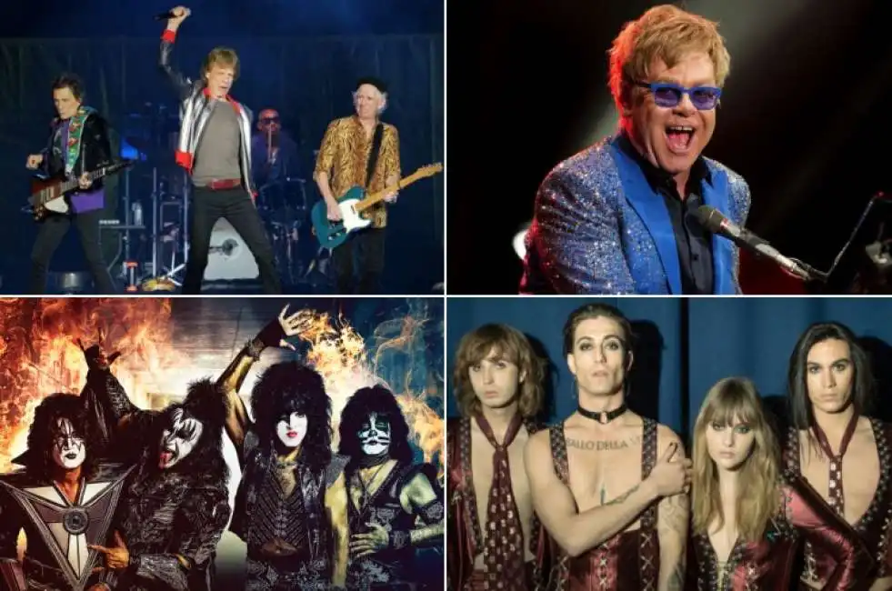 rolling stones elton john kiss maneskin