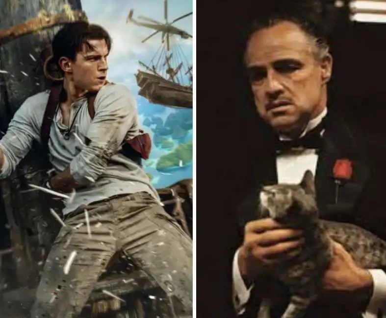 tom holland uncharted marlon brando il padrino 