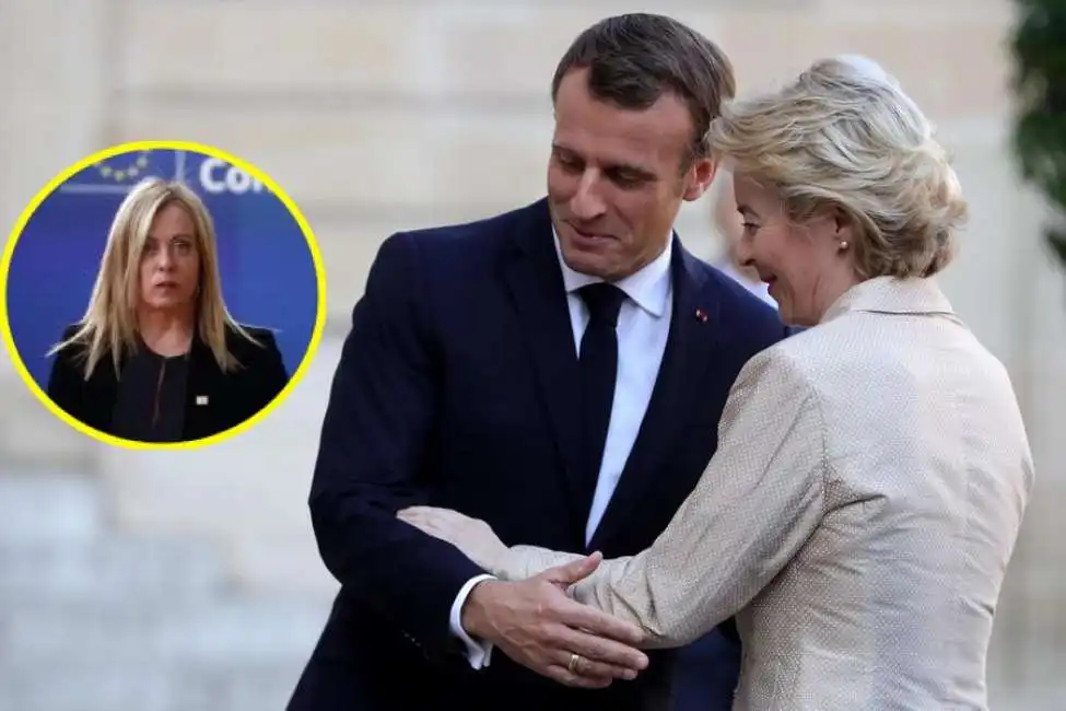 giorgia meloni ursula von der leyen emmanuel macron