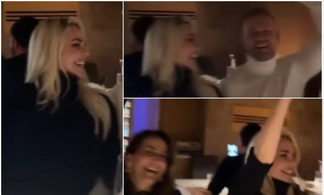 ilary blasi a cena al tartarughino con bastian il cugino di totti la sorella e amici