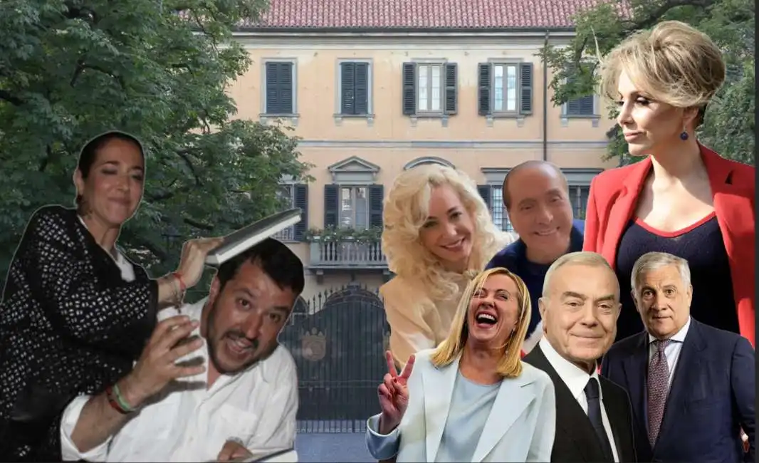 licia ronzulli marta fascina silvio berlusconi marina antonio tajani gianni letta arcore matteo salvini giorgia meloni 