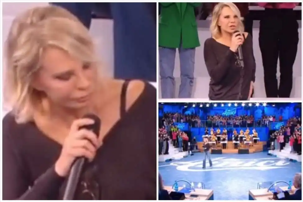 maria de filippi si commuove ad amici 