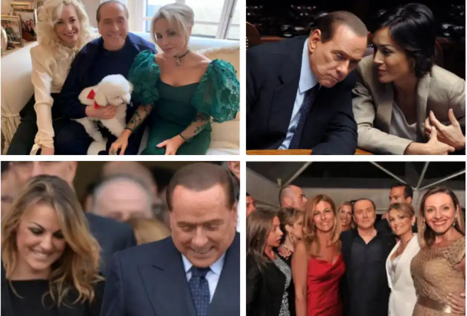 marta fascina silvio e marina berlusconi mara carfagna francesca pascale