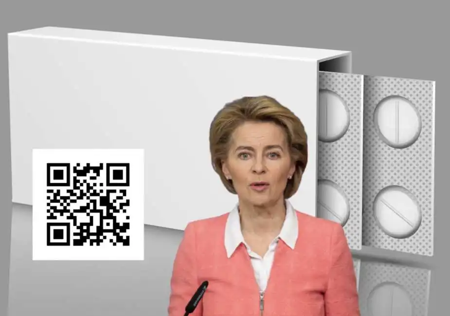 qr code al posto dei bugiardini ursula von der leyen 