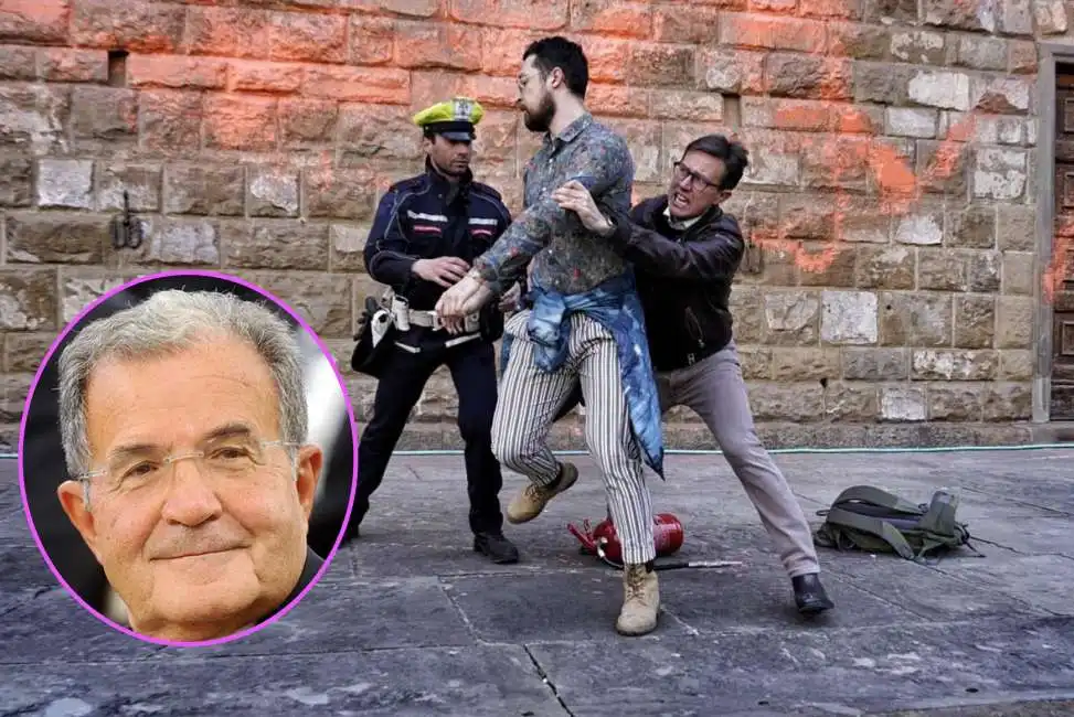 romano prodi dario nardella palazzo vecchio firenze ultima generazione 