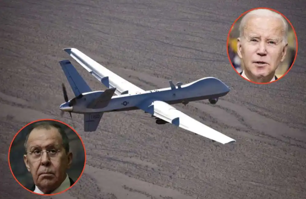 sergei lavrov joe biden drone reaper mar nero 