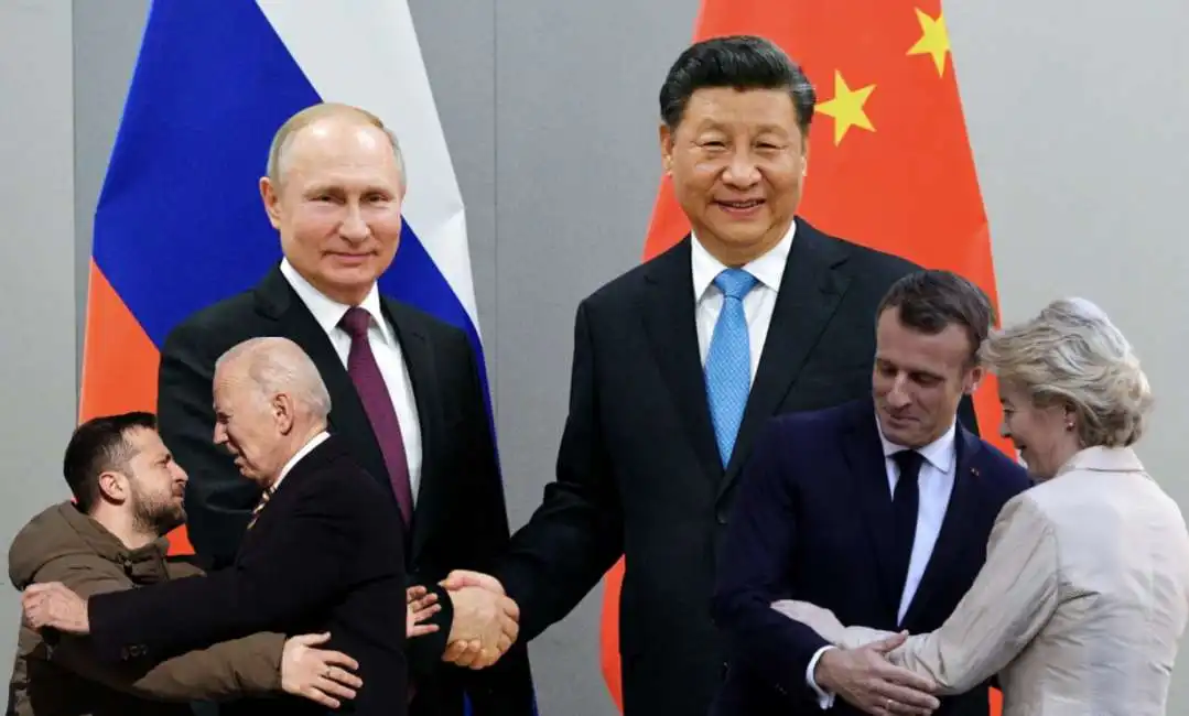 vladimir putin xi jinping volodymyr zelensky joe biden ursula von der leyen emmanuel macron 