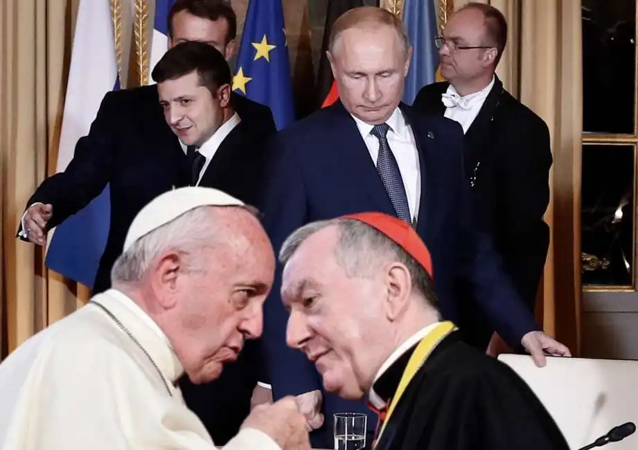 bergoglio papa francesco pietro parolin volodymyr zelensky vladimir putin 