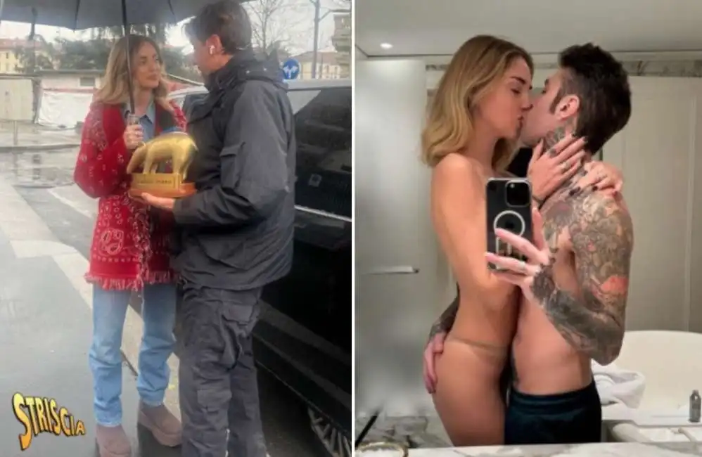 chiara ferragni tapiro d oro fedez striscia la notizia