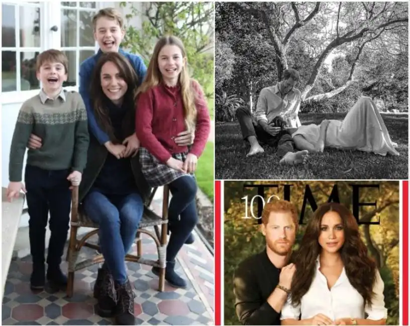 le foto ritoccate del principe harry e di meghan markle e di kate middleton