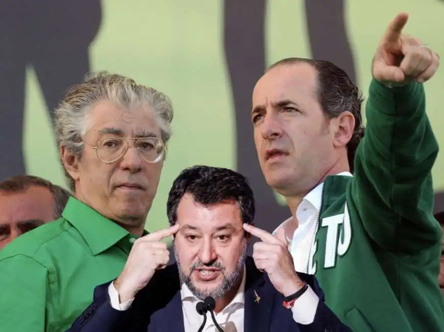 luca zaia matteo salvini umberto bossi 