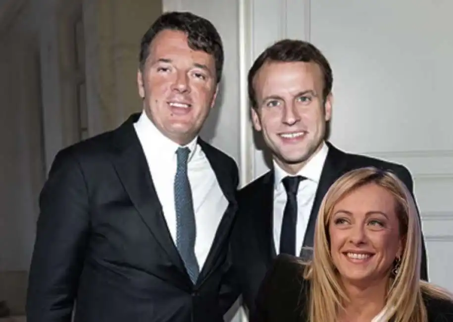 matteo renzi giorgia meloni emmanuel macron