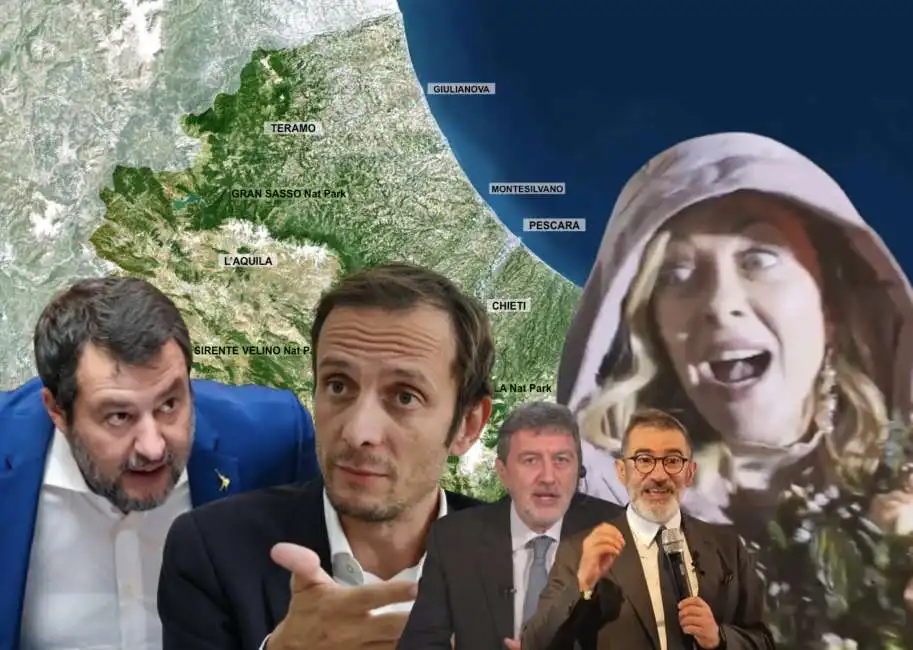 matteo salvini massimiliano fedriga giorgia meloni abruzzo marco marsilio luciano d'amico 