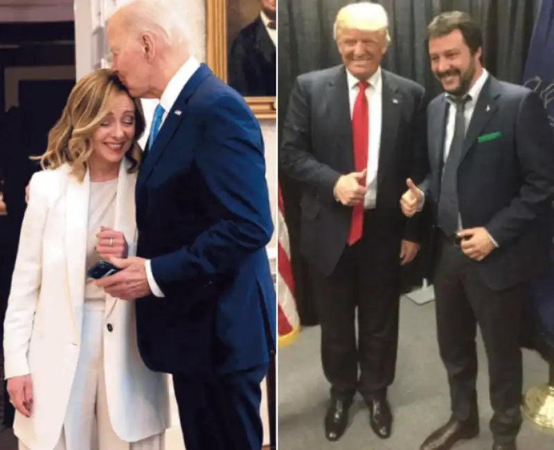 meloni biden trump salvini