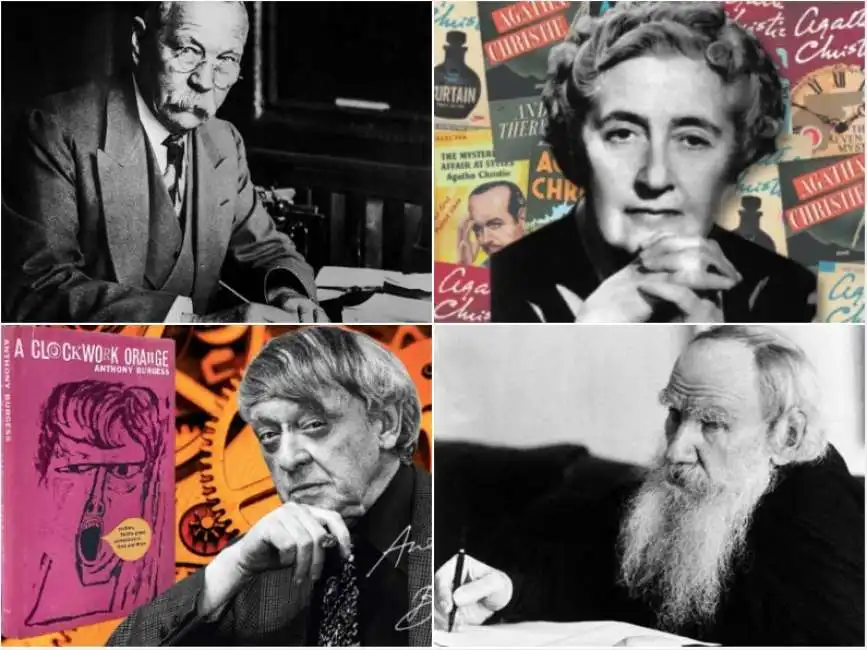 scrittori arthur conan doyle agatha anthony burgess lev tolstoj