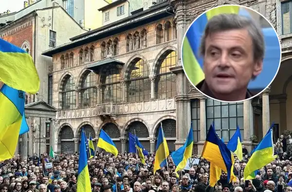 carlo calenda manifestazione per l ucraina roma