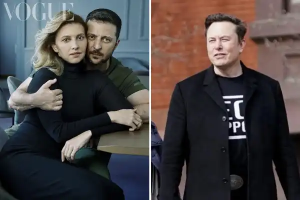 elon musk volodymyr olena zelensky 