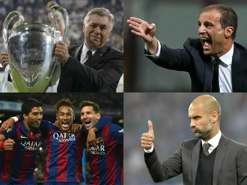 ancelotti guardiola allegri messi neymar