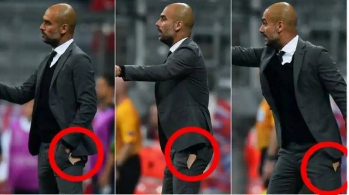 guardiola pantaloni strappati