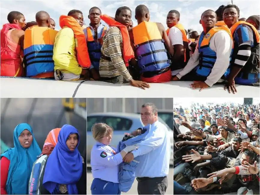 migranti barconi immigrazione immigrati