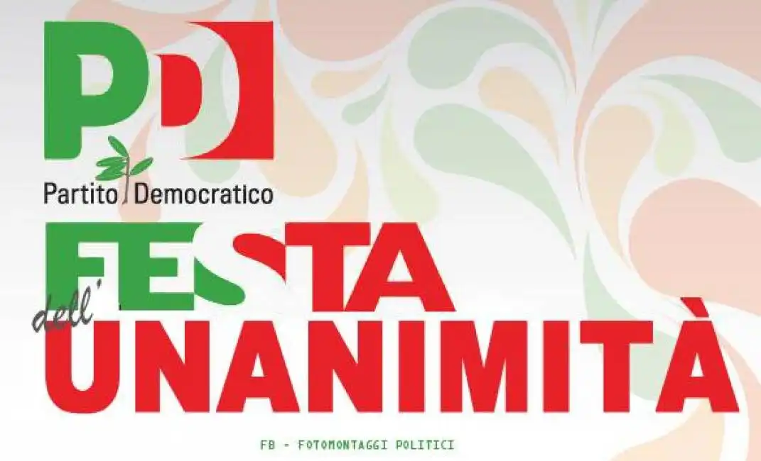 pd festa unanimita renzi 