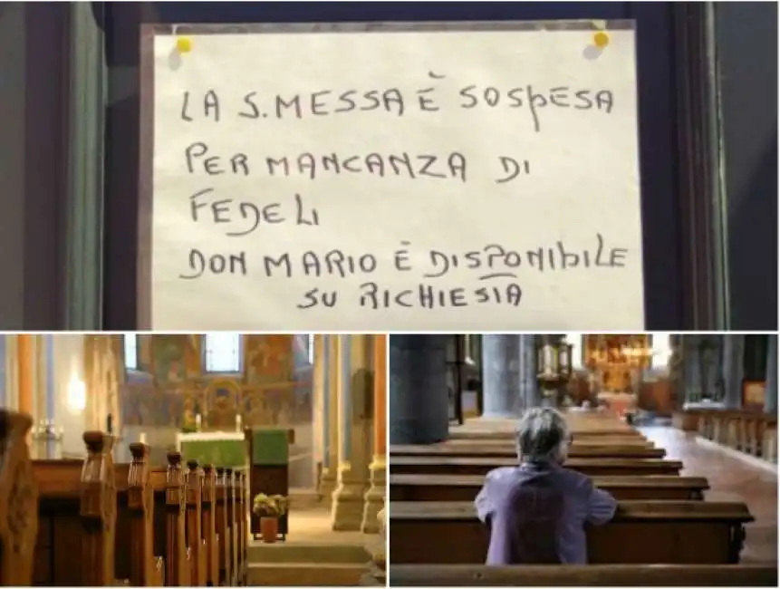 chiese vuote senza fedeli