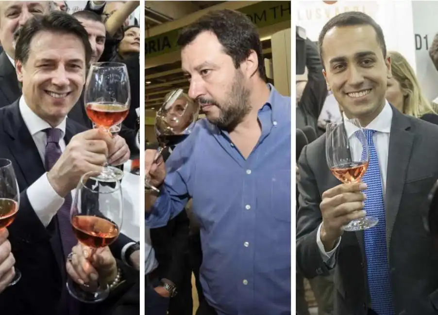 conte salvini di maio vino vinitaly