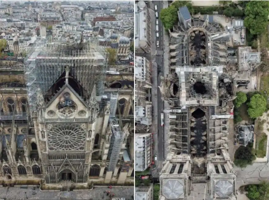 la cattedrale di notre dame dopo l incendio