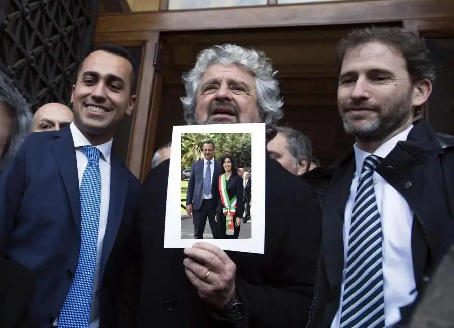 luigi di maio marcello de vito davide casaleggio virginia raggi beppe grillo